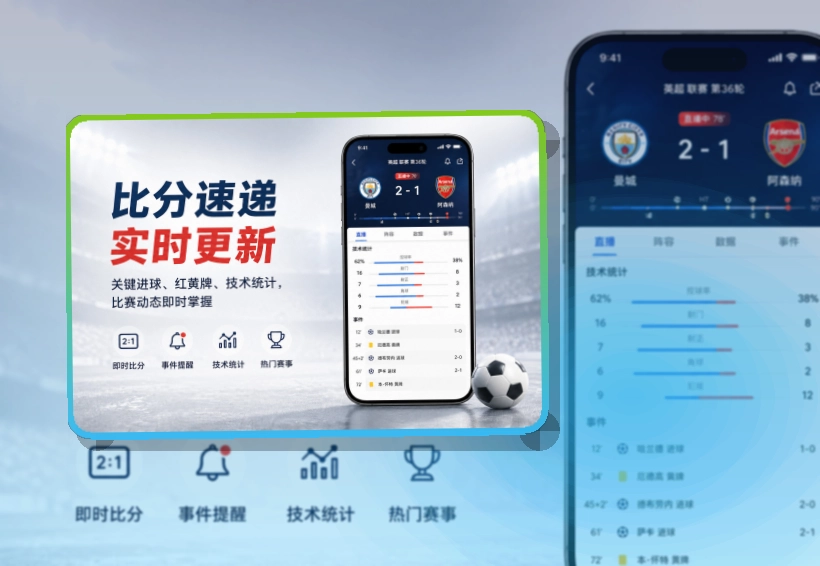 海报式引导 · 移动赛事服务 · 移动查看更省时间界面展示